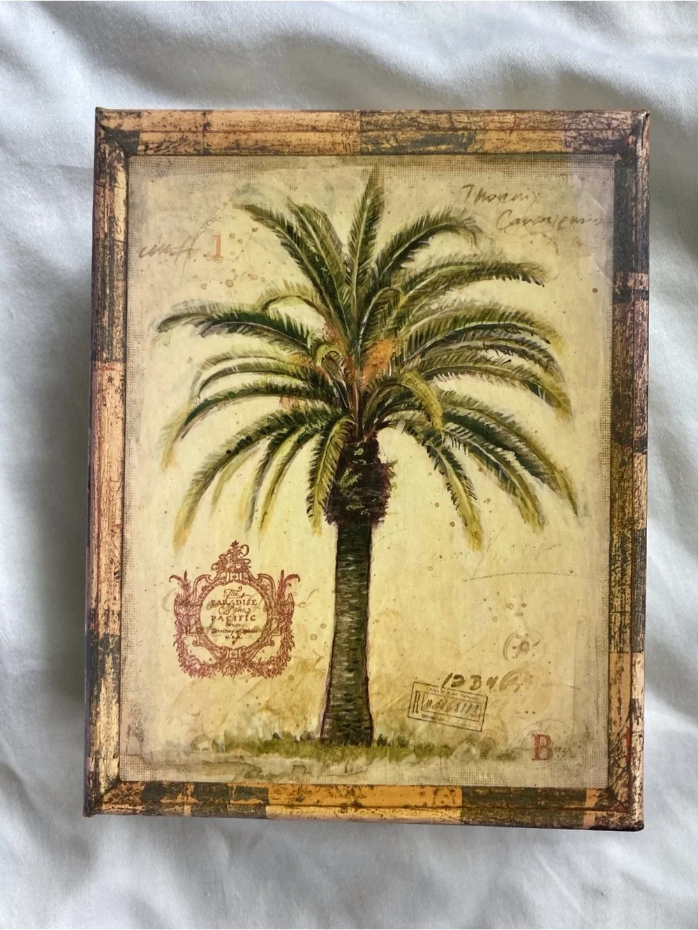 VTG. Palm Tree Note Card Stationary Boxed Set 2002, Sealed -Artist Chad Barrett